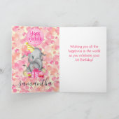 niedliche Elefantengeburtskarte Karte (Innenseite)