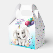 Niedliche ElefantenGeburtstagspartei Geschenkschachtel (Rückseite)