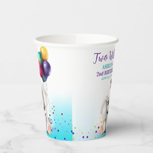 Niedliche ElefantenGeburtstagspartei Pappbecher (Links)