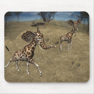 Niedliche ElefantenGiraffen Mousepad