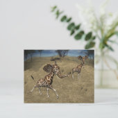 Niedliche ElefantenGiraffen Postkarte (Stehend Vorderseite)