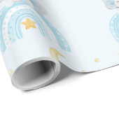 Niedliche Elefantenjunge Babydusche Geschenkpapier (Rolleneckpunkt)