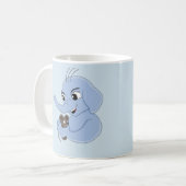 Niedliche Elefantenjunge Cartoon Kaffeekochse Tass Kaffeetasse (Vorderseite Links)