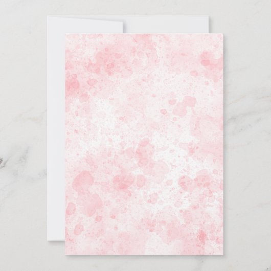 Niedliche Elefantenjungfrau mit Blume Babydusche Einladung (Rückseite)