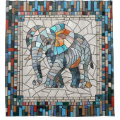 Niedliche Elefantenkunst Duschvorhang (Vorderseite)