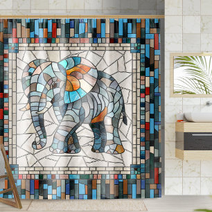 Niedliche Elefantenkunst Duschvorhang