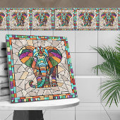 Niedliche Elefantenkunst Fliese