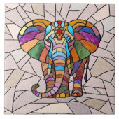 Niedliche Elefantenkunst Fliese (Vorderseite)