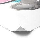 Niedliche Elefantenkunst, Name und Botschaft des K Poster (Ecke)