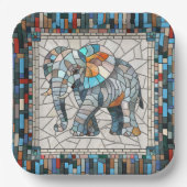 Niedliche Elefantenkunst Pappteller (Vorderseite)