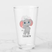 Niedliche Elefantenliebhaber fügen Glass hinzu Glas (Rückseite)