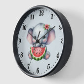 Niedliche Elefantenliebhaber Uhr (Winkel)