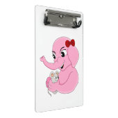 Niedliche Elefantenmädchen Cartoon Miniwand Mini Klemmbrett (Schrägansicht)