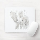 Niedliche Elefantenmaus und Babyskizze Mousepad (Mit Mouse)