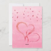 Niedliche Elefantenmouse Valentine Pink Feiertagskarte (Rückseite)