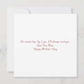 Niedliche Elefantenmütter Karte (Rückseite)