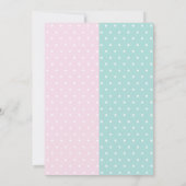 niedliche Elefantenpolka-Punkte Geschlecht offenba Einladung (Rückseite)