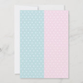 niedliche Elefantenpolka-Punkte Geschlecht offenba Einladung (Rückseite)