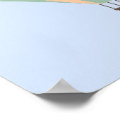 Niedliche Elefantenreiten Heißluftballons steigen Poster (Ecke)