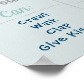 Niedliche Elefantenschifffahrt & Minze Erster Gebu Poster (Ecke)