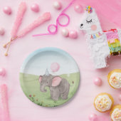 Niedliche Elefantenwasserfarbe Pappteller (Party)