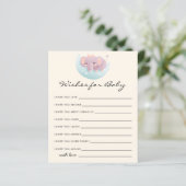 Niedliche Elefantenwünsche für Babykarte (Stehend Vorderseite)