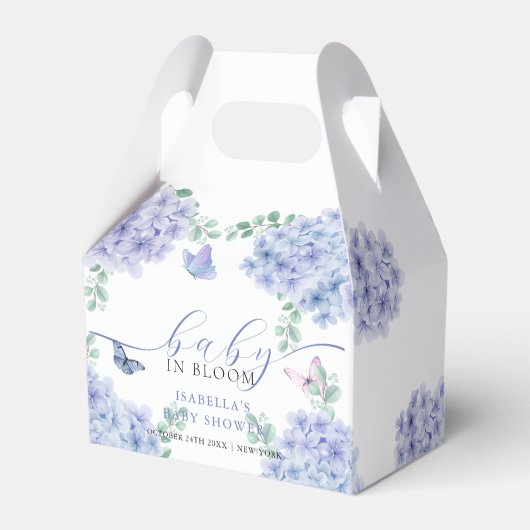 Niedliche Elegana Hydrangea Bloral Garden Babydusc Geschenkschachtel (Rückseite)