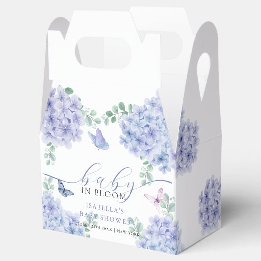 Niedliche Elegana Hydrangea Bloral Garden Babydusc Geschenkschachtel (Geöffnet)