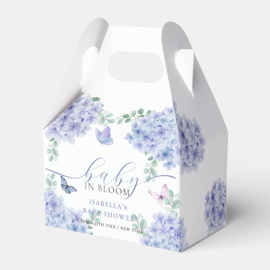 Niedliche Elegana Hydrangea Bloral Garden Babydusc Geschenkschachtel (Vorderseite)