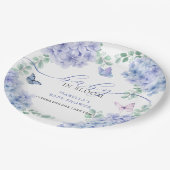 Niedliche Elegana Hydrangea Bloral Garden Babydusc Pappteller (Schrägansicht)