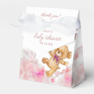 Niedliche Elegant Bearly Wait Pink Girl Baby Dusch Geschenkschachtel
