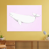 Niedliche Elegant Beluga Whale Buchführung Leinwanddruck (Insitu (Wohnzimmer))