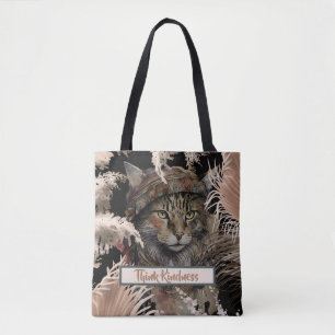 Niedliche Elegant Boho Think Kindness Cat Tasche