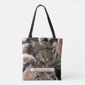 Niedliche Elegant Boho Think Kindness Cat Tasche (Rückseite)