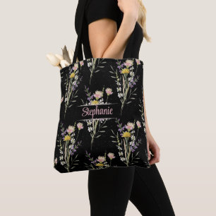 Niedliche Elegant-Boho-Wildblumen Personalisiert Tasche