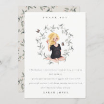 Niedliche Elegant Expectant Women Foliage Baby Dus