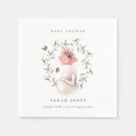Niedliche Elegant Expectant Women Foliage Baby Dus Serviette