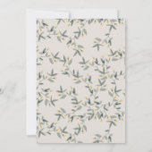 Niedliche Elegant Woodland Lion Foliage Babydusche Einladung (Rückseite)