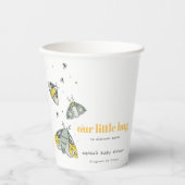 Niedliche Elegant Yellow Gray Little Bug Baby Dusc Pappbecher (Vorderseite)