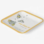 Niedliche Elegant Yellow Gray Little Bug Baby Dusc Pappteller (Gewinkelt)