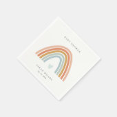 Niedliche elegante Blush Blue Heart Rainbow Baby D Serviette (Ecke)