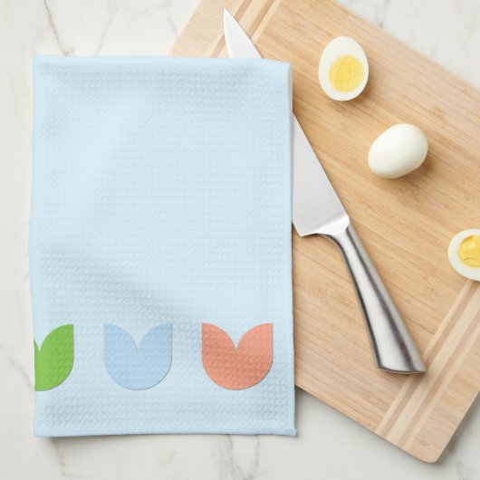 Niedliche, elegante Frühlingstraßen Tulip Blume Bl Geschirrtuch (Viertel Falte)