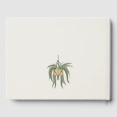 Niedliche elegante gepolsterte Blätter Sukkulente  Gästebuch (Rückseite)