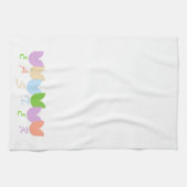 Niedliche, elegante Osterkulisse Geschirrtuch (Horizontal)