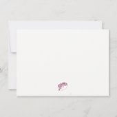 Niedliche elegante Rosa Bläserblüte & Birds Babydu Mitteilungskarte (Rückseite)