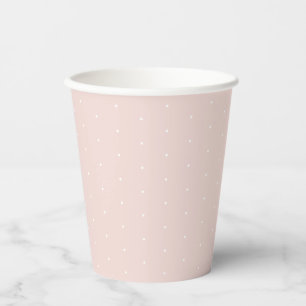 Niedliche, elegante, rosa Pink-weiße Polka-Punkte Pappbecher