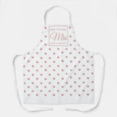 Niedliche Elegante Rose Goldene Herzen Schürze (Vorderseite)