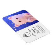 Niedliche Elegante Script Beruflich Royal Plushie Magnet (Rechte Seite)