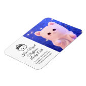 Niedliche Elegante Script Beruflich Royal Plushie Magnet (Linke Seite)