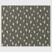 Niedliche Elegante Silvestergläser Geschenkpapier (Flach)